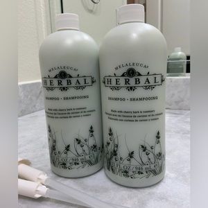 2 x Melaleuca herbal shampoo family size 32 oz each bottle + 2 pu…